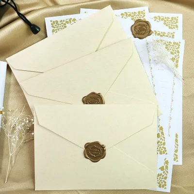 Special Lining Paper Envelopes Eternal Flower Vintage Art Set Confession Love Letter Writing Birthday Gift China