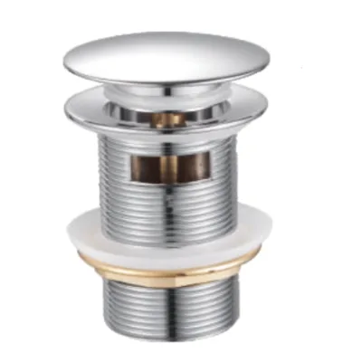 Klick-Klack Modern Chrome Brass Basin Waste Kit with Strainer Drainer for Bathroom Sink Electroplated Finish