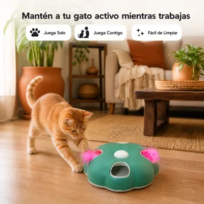 Electronic Para Mover Plumas Ocultas Sensor Inteligente Con 4 Agujeros, Juguete De Pluma Whack a Mole Carga Por USB, Automatico