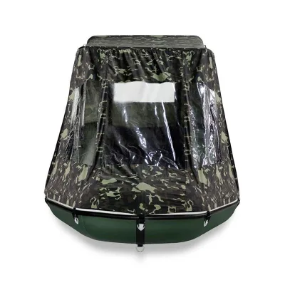 Winter Waterproof Inflatable Boat Canopy Tent PVC Sun Wind Snow Rain Shelter for Drifting for Outdoor Activities