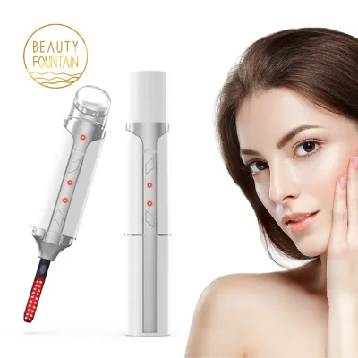 2 in 1 Electric Beauty Device Anti Wrinkle Eye Eyelash Curler Lift Heated Sonic Eye Lips Cream Massager Pen