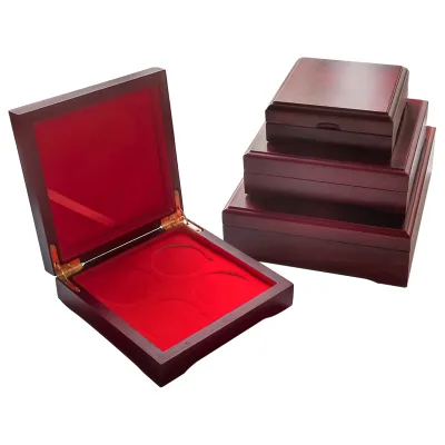 Custom Wooden Coin Box Challenge Coins Display Box Case Commemorative Coin Collection Gift Box