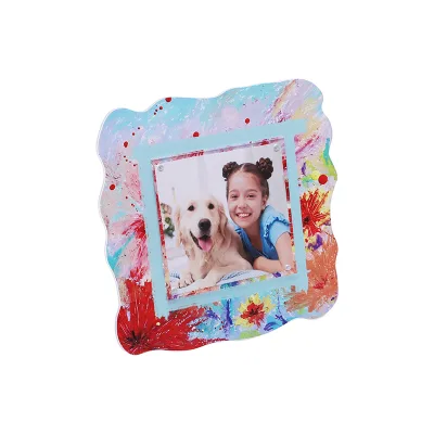 Factory Custom Wholesale Commemorative Gift Acrylic Desktop Picture Frame Clear with Printing Uv Printing Acrylic Photo Frame