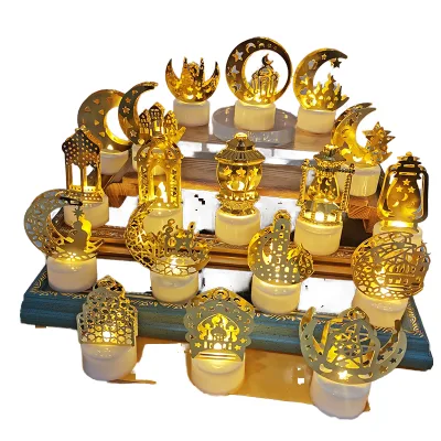 LED Candle Lights for Muslim Home Decorations-Ramadan Kareem & Eid Mubarak Party Table Supplies for Celebrating Eid Moubarak