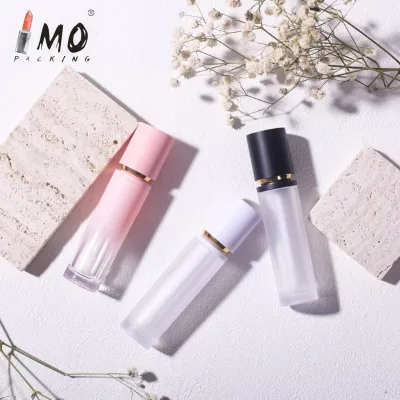 Matte Gradient Round Lip Gloss Tubes Empty Cosmetic Containers Frosted Ideal for Lip Glaze Packaging