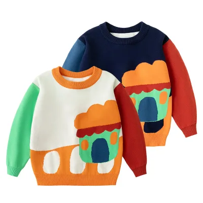Autumn Winter Style Hot-Selling Children's Sweaters Trendy Kids' Knitted Tops-Boys' Stylish Sweaters Girls' Cute Sweaters