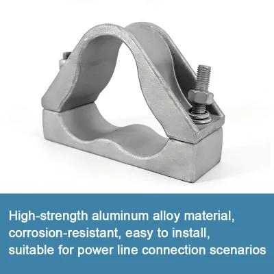 High Strength Aluminum Cable Clamp Rubber HV Cable Fixing Clip Overhead Power Line Cable Support Cleat Manufacturer Supply