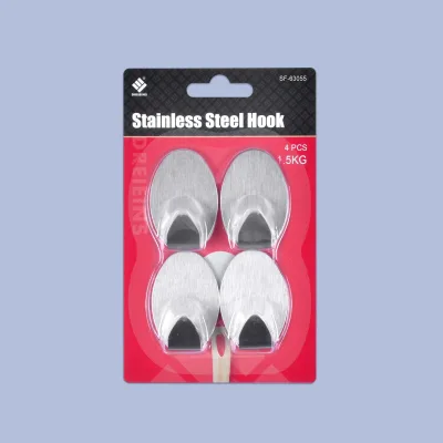 Dreieins Heavy Duty Stainless Steel Strong Clear Self Adhesive Hooks for Hanging Coat Home Office Towel Kitchen