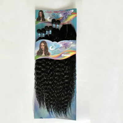 High Quality Synthetic Hair Bundles Classic Deep Wave Weave Heat Resistant With Excellent Durability Packet Hair Summer 6pcs