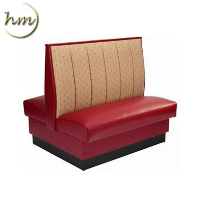 Booth Seating for Restaurant Red Double Side Booth Sofa HM-KZ24