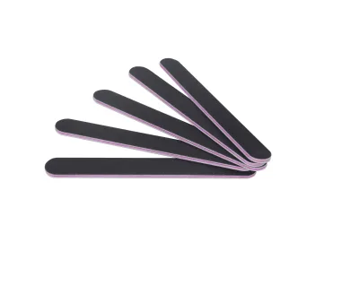 Hot Sale Black Sandpaper EVA Nail Files Double Sides Straight Round Half Moon Nail Files Wholesales