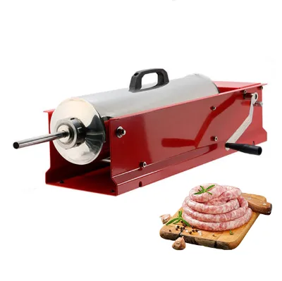 4L 6L 8L 10L Manual Horizontal Sausage Filler Sausage Stuffing Machine