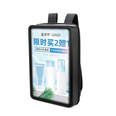Hot Sale Waterproof 21.5-Inch LCD Backpack Walking Billboard for Advertising With Wifi Control
