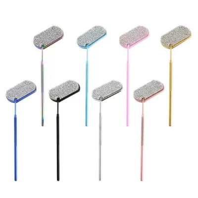 Eyelash Check Mirror Stainless Steel with Diamonds China Box