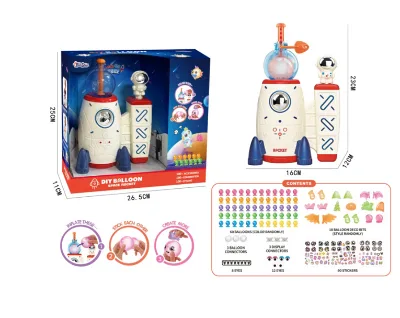 2025 New Factory Direct DIY Creative Plastic Sticky Ball Fun Space Balloon Inflator Set Educational Kids Game Toy Machine