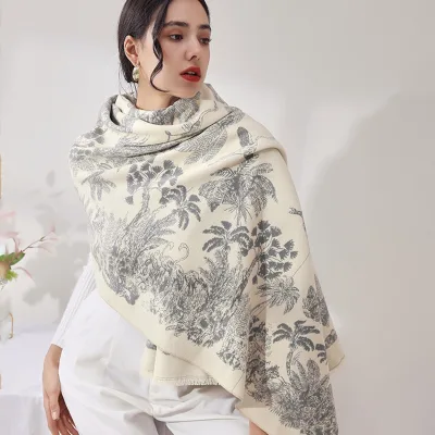 Autumn Winter Japanese Korean Literary Fresh Students Commuting Popular Thick Warm Cashmere Adult Polyester Shawl for Commuting