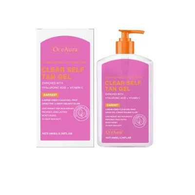 Private Label Organic Tanning Gel Sun Tan Lotion Dark Shade Cream for Face and Body ODM and OEM Supply