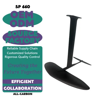 SP 660 Aluminum Carbon Hydrofoil-Black Stable for Ocean Surfing