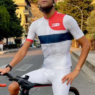Unisex Custom Cycling Jersey Four-Way Stretch Eco-Friendly Recyclable Breathable Lightweight Quick Dry for Racing Team Club