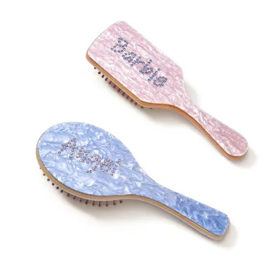 Factory Wholesale Custom Private Logo Boar Bristle Hair Brush Natural Wooden Handle Available Different Sizes Hardness Paddle