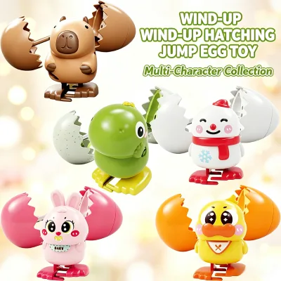 Hot Selling Creative and Fun Timed Incubation Jumping Egg Cute Walking Capybara Dinosaurs Animals Snowmen Wind up Toys for Kids