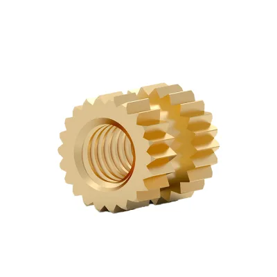 M2-M12 Brass Steel Stainless Steel Molded-in Straight Knurl and Groove Through/Blind Hole Threaded Inserts for Plastic