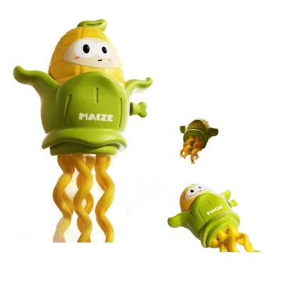 2025 New Children's Plastic Wind-Up Dancing Corn Crawling Toy with Moving Magic Design