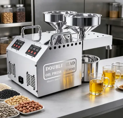 Stable High Oil Extraction Small Oil Press Machine with Wide Feed Inlet for Big Family Processing Room
