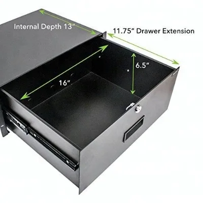 Under Desk Drawer Storage, Pull-Out Office Hidden Counter Drawer Metal Sliding Organizer Mount Below Table