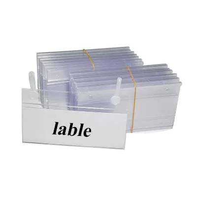 Custom Economy Hanging With Button Clips Ticket Molding Label Holder Hanging Data Strips For Baskets Or Wire Fence