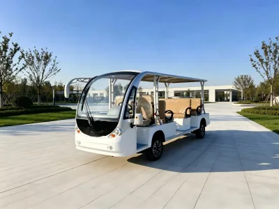 Gasoline 92# 1.1L Sightseeing Bus 14 Seater Wuling Engine Enclosed for Scenic Spot Mountain Resort Park Transport