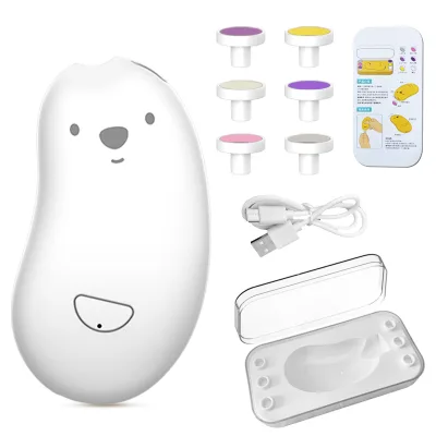 Professional Electric Nail Trimmer with 6 Grinding Heads Baby Nail File Trimmer
