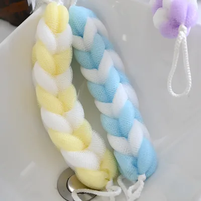 Soft Body Scrubbers Bath Bars Loofah Sponge Nylon Cleaning Brush Shower Puff Exfoliating Bath Brushes Soft Bath Sponge Bars