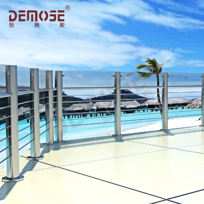 Customizable Modern Outdoor Aluminum Railing High Quality Satin Finish Various Architectural Stainless Steel Swimming Pool Fence