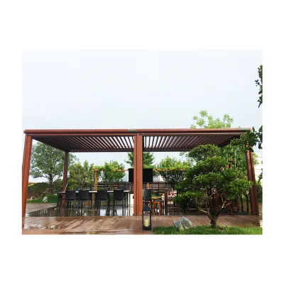 Garraf Self Supporting Rain Protection Sunshade Polyurethane Pergola Roof System for Outdoor Living