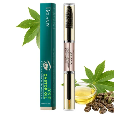 Private Label 2 In1 Dual-Ended Eyelash Growth Support Serum Eyebrow and Eyelashes Growth Serum Eyebrow Serum for Eyebrow Growth
