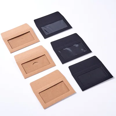 Custom Logo Kraft Mailer Paper Envelopes with Window Custom Printed Invitation Gift Card Business Envelope