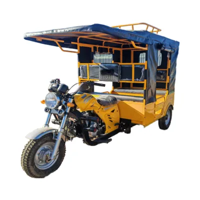 Cute Mini Passenger Tricycle Passenger Taxi Fuel Gasoline Engine Can Carry Six Passengers