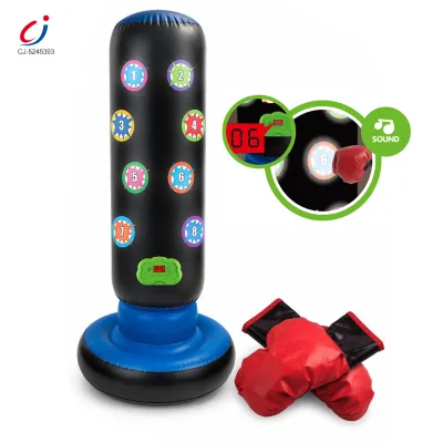 Chengji Inflatable Punching Bag Toy Sports Training Coordination Lighting Music Induction Scoring Kids Inflatable Boxing Toy