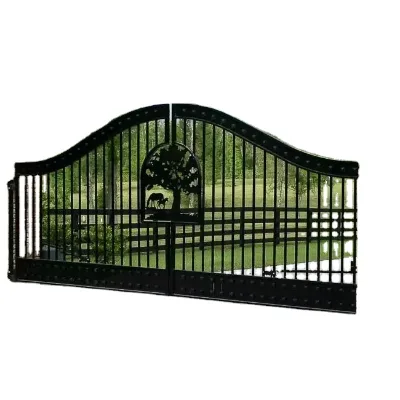 Outdoor Large Luxury Design Double Gate Iron Gate Driveway Gate
