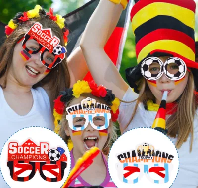 2026 Wholesale Custom Hot Sale New Year Party Soccer Cup Glasses Fans Decoration Supplies Plastic