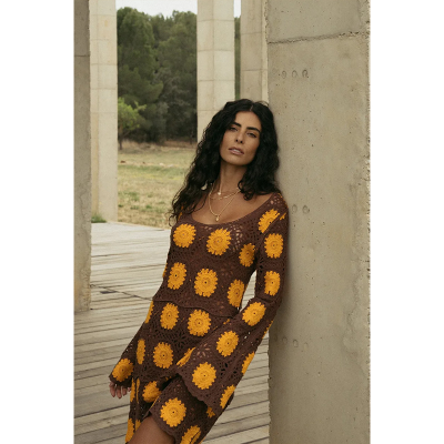 Newly Arrived and Designed Knitted Lightweight Crochet Dress Casual Crochet Dress