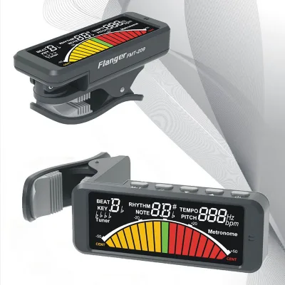 Factory Wholesale Sale Tuner Metronome Function for Guitar Digital Big Color Screen Guitar Tuner Clip on