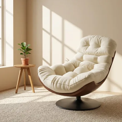 Plush Velvet Upholstered Lazy Sofa Chair with Adjustable Backrest, Floor Leisure Recliner for Bedroom and Gaming Space