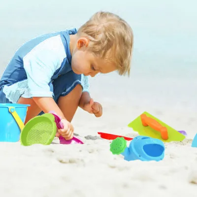 New BPA-Free High Food-Grade Silicone Beach Toy Set Includes Sand Spade Bucket Fun Family Water Sand Games Summer Children