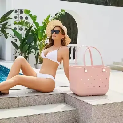 Manufacturer Wholesale Beach Handbags High Quality Customizable Waterproof EVA Patent New Model Beach Bag