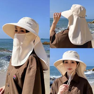 Sun Protection Big Brimmed Hat Female Cycling Sun Hat Face Shield UV Protection Hat Sun Hats for Women
