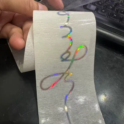 Hot Sell Custom Logo 3D Holographic Glitter Hologram Decals Sticker