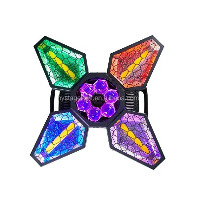 4x60W Gold COB RGBW Beam Disco Lamp Retro Stage Light for Bar Party Backlight DMX Projector