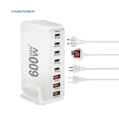 600W Desktop GaN Charger Desktop Base Charger Phone Charging Accessories Multiple Devices Charging Station PD QC Charger